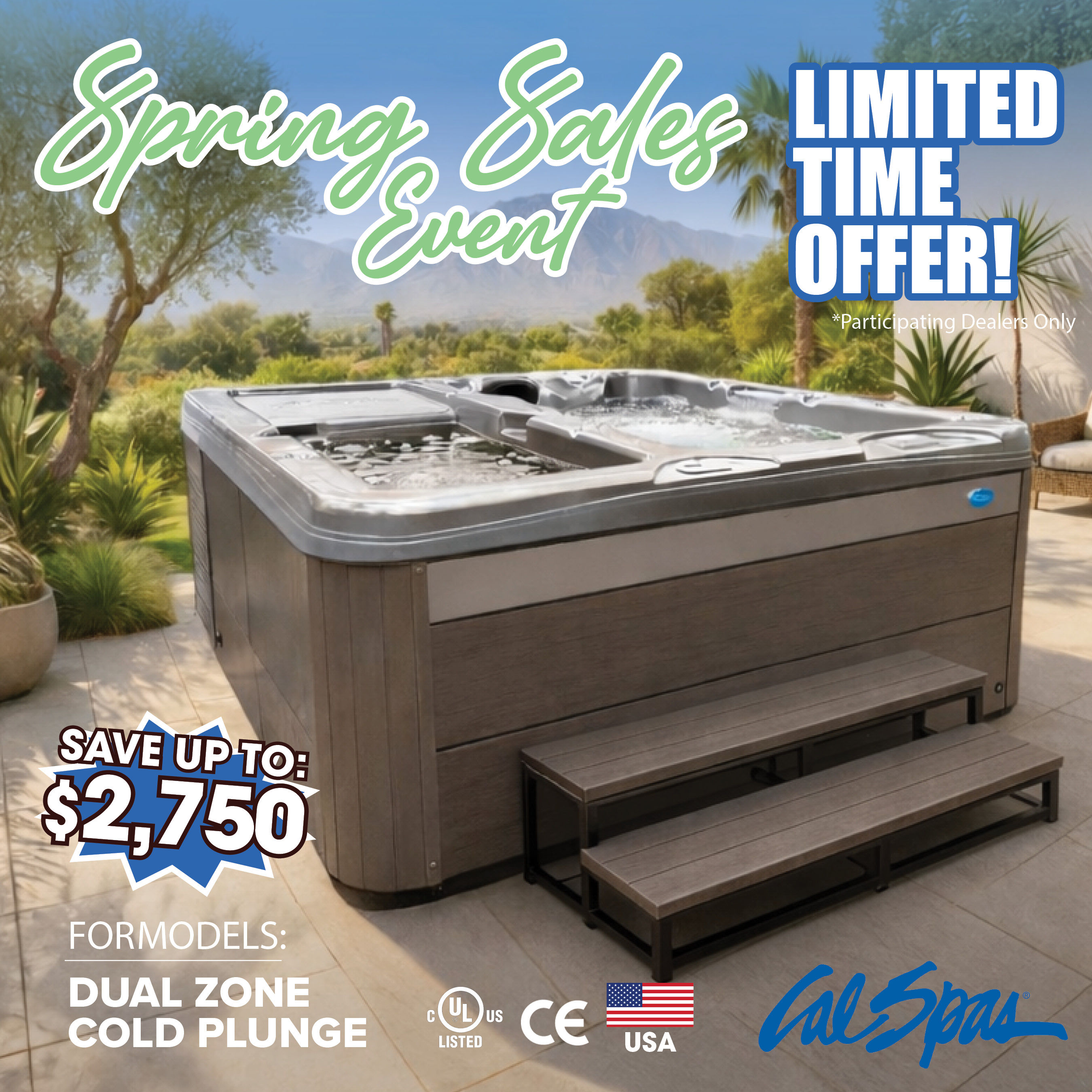 Calspas hot tub being used in a family setting - 